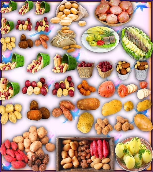 Фотошоп Png клипарты - Вкусный картофель
