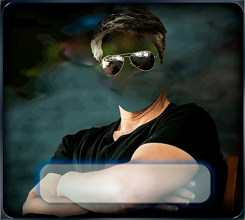 Фотошаблон psd - Супер мачо