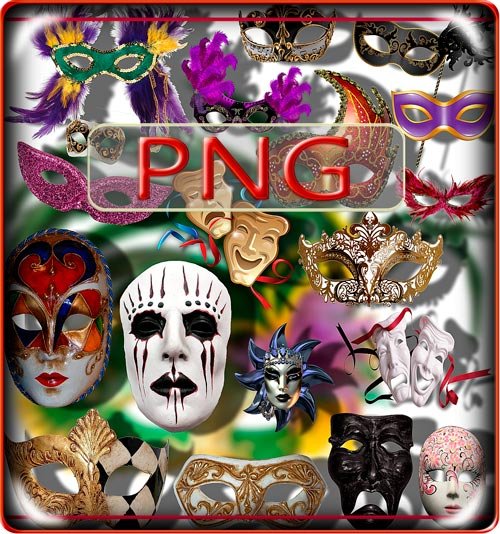 Новые клипарты Png - Маскрадные маски