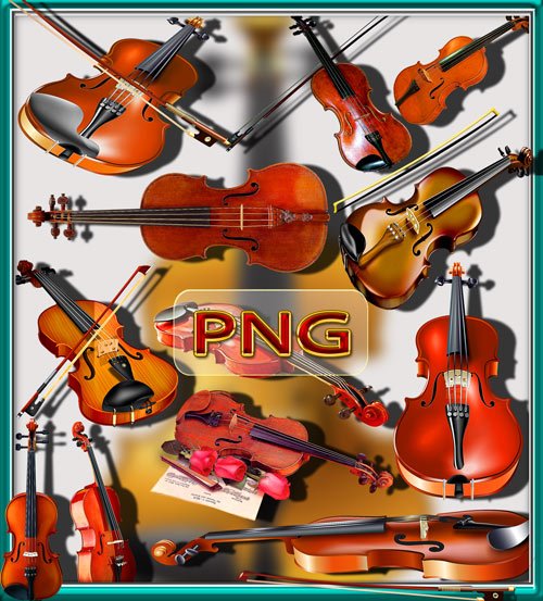 Новые клипарты Png - Скрипки